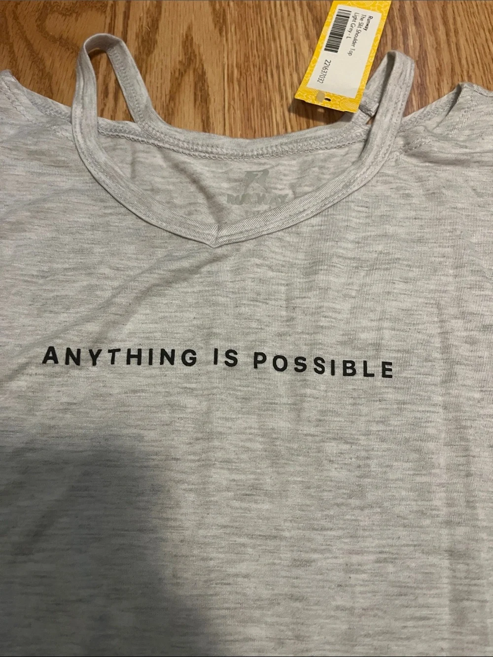 Light Gray Long-Sleeve Tee with 